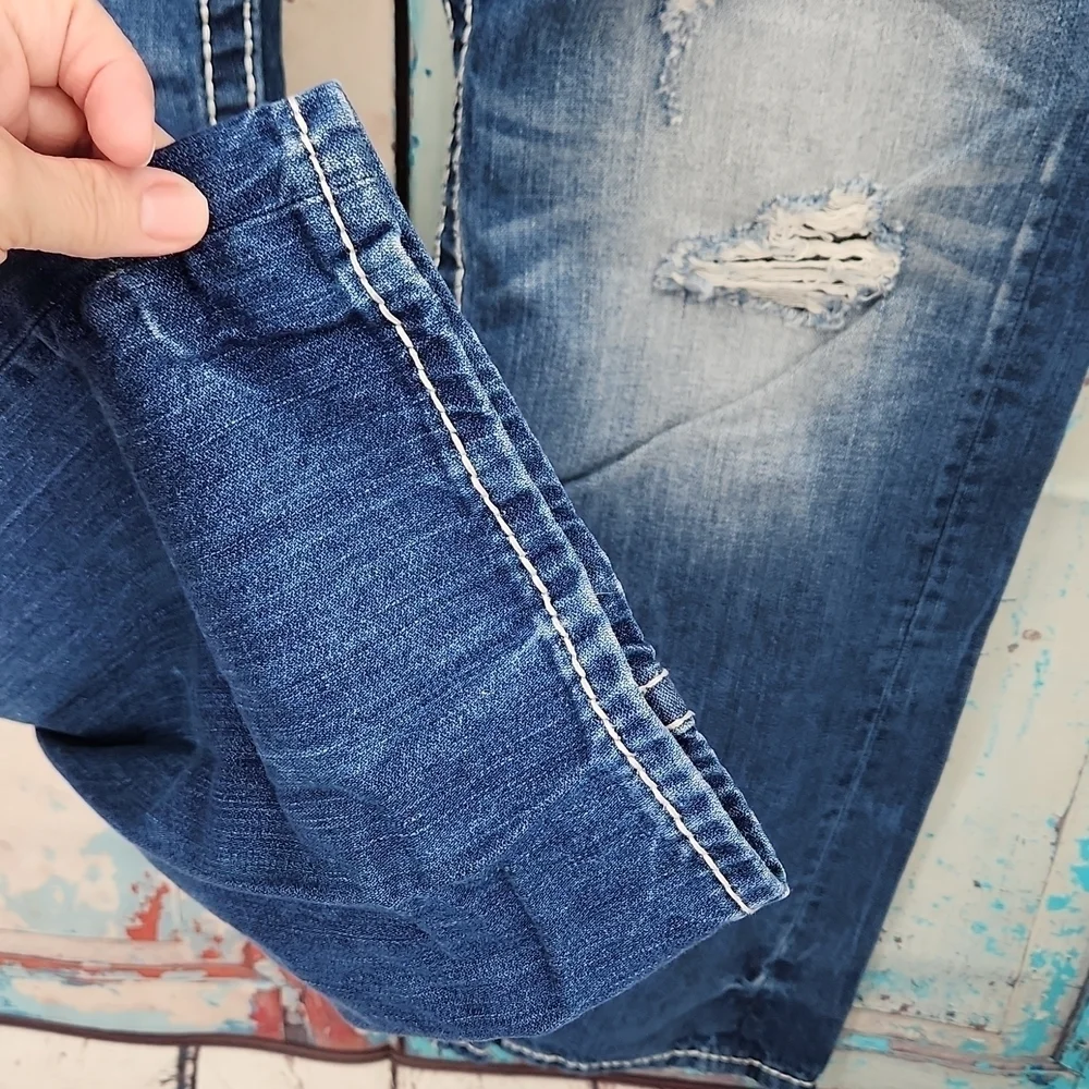 True Religion Straight Flap Natural Big T‎ Jeans